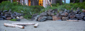 Ch-ahayis Beach House in Tofino is steps from the beach.